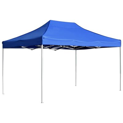 vidaXL Професионална сгъваема шатра, алуминий, 4,5х3 м, синя