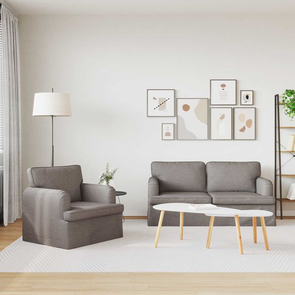 vidaXL Диван 2 pcs Таупе 162 x 80 x 85 см текстил