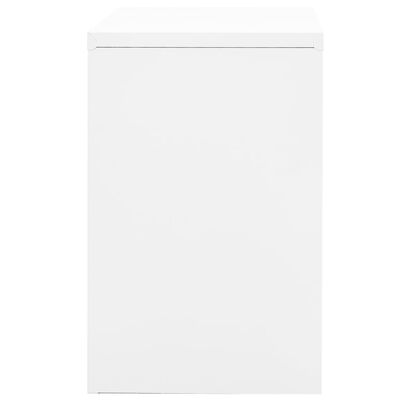 vidaXL Шкаф за папки, бял, 90x46x72,5 cм, стомана