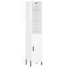 vidaXL Висок шкаф, бял гланц, 34,5x34x180 см, инженерно дърво