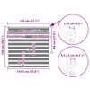vidaXL Зеброва щора 145x150 см Ширина на плата 140,9 см Полиестер