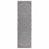 vidaXL Градински плоскотъкан килим, 80x250 см, синя шарка