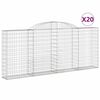 vidaXL Габионни кошници арка 20 бр 300x30x120/140см поцинковано желязо