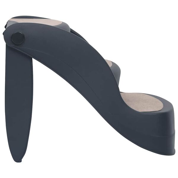 vidaXL Сгъваема кучешка стълба с 3 стъпала, тъмносива