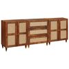 vidaXL Комплект скрин 3 бр. 180 x 33 x 75 см Солидно мангово дърво