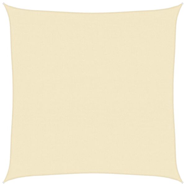vidaXL Платно-сенник, 160 г/м&sup2;, кремаво, 5x5 м, HDPE