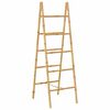 vidaXL Двойна стълба за кърпи, с 5 бабукови стъпълца, 50x160 cм