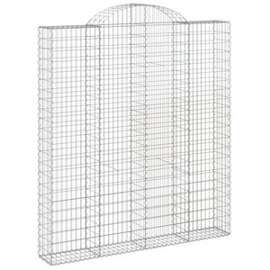 vidaXL Дъговидна габионна кошница 200x30x220/240 см поцинковано желязо