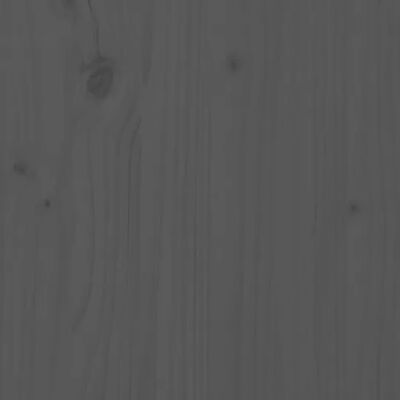 vidaXL Нощно шкафче, сиво, 50x35x61,5 см, борово дърво масив