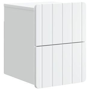 vidaXL Спален шкаф с монтаж на стена с чекмедже Бяло 33 x 34,5 x 43 см