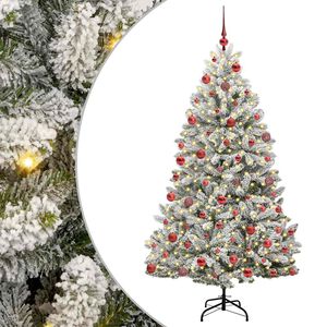 vidaXL С изкуствено коледно дърво 180 cm 300 LED светодиода Топло бяло