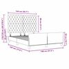 vidaXL Легло с пружинирана основа с таблото Розово 140 x 190 cm Кадифе