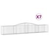 vidaXL Габионни кошници арка 7 бр 400x50x60/80 см поцинковано желязо