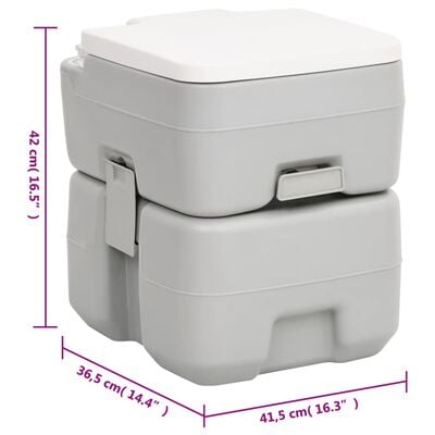 vidaXL Комплект преносима къмпинг тоалетна и поставка за умивалник