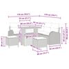 vidaXL Градински Софа Комплект с възглавница 8 pcs Бежов и Светло Сив