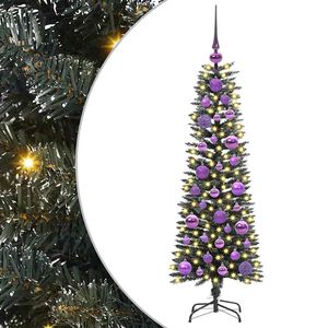 vidaXL С изкуствено коледно дърво с 150 LED светодиода Зелен 120 cm