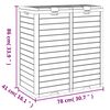 vidaXL Външен кош за боклук, светлокафяв, 78x41x86 см, полипропилен