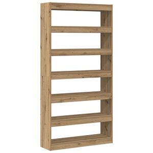 vidaXL Шкаф за книги 6 нива 100 x 30 x 198 см Инженерна дървесина