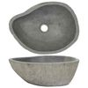 vidaXL Мивка от речен камък, овална, (37-46)x(29-36) см