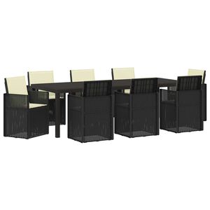 vidaXL Комплект за хранене в градината 9 pcs Антрацит и кремаво ПП