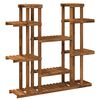 vidaXL Стойка за растения Натурално 123 x 25 x 114,5 см