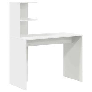 vidaXL Бюро Бяло 102 x 50 x 124 см Инженерна дървесина