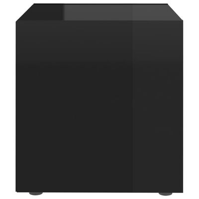 vidaXL ТВ шкафове, 2 бр, черен гланц, 37x35x37 см, ПДЧ
