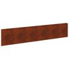vidaXL Ограда за трева 10 pcs 100 x 22 см Стомана Ръждясало
