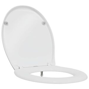 vidaXL Тоалетна седалка Бяло 47 x 37 x 4 см Дуропласт