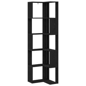 vidaXL Библиотека 5 нива 50 x 50 x 179 см Черния дъб
