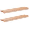 vidaXL Парапети за прозорци 2 бр. Натурално 70 x 20 x 2 cm Солидно бук