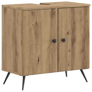 vidaXL Шкаф за мивка в баня BREDA Дъб артизан 59,5 x 31,5 x 59 см