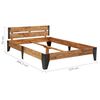 vidaXL Рамка за легло, акация масив с матиран финиш, 120x200 см