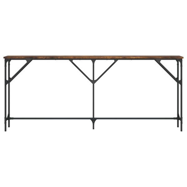 vidaXL Конзолна маса, опушен дъб, 180x23x75 см, инженерно дърво