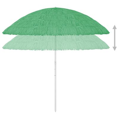 vidaXL Плажен чадър Hawaii зелен 300 см