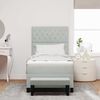 vidaXL Легло с пружинирана основа Светлосиво 100 x 200 cm Кадифе