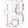 vidaXL Висок шкаф Старо дърво 69,5 x 34 x 180 см Инженерно дърво