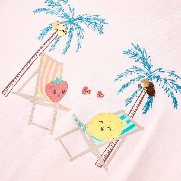 Детска тениска, меко розово, 116