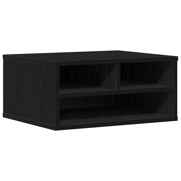 vidaXL Стойка за принтер Черен дъб 49 x 40 x 22.5 см Инженерно дърво