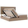 vidaXL Легло с място за съхранение и LED Капучино 180 x 200 cm