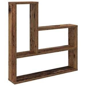 vidaXL Стенен рафт Старо дърво 60 x 11 x 60 см Инженерна дървесина