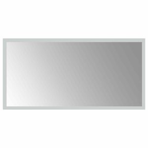 vidaXL LED огледало за баня Прозрачен 60 x 30 cm закалено стъкло