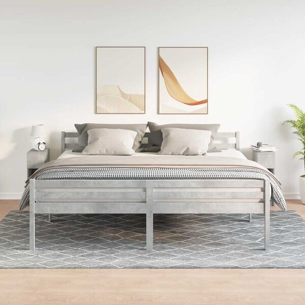 vidaXL Нощни шкафчета с чекмеджета, 2 бр, бетонно сив, 20x36x60 см