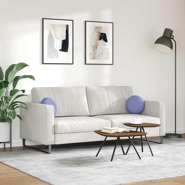 vidaXL Възглавници за седалки 2 pcs Дънково син &Oslash;30 x 13 см текстил