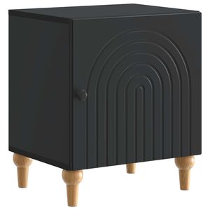 vidaXL Нощен шкаф Черно 43 x 34,5 x 50 см Инженерна дървесина