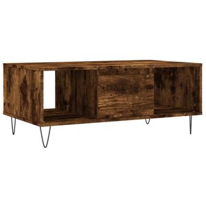 vidaXL Кафе маса, опушен дъб, 90x50x36,5 см, инженерно дърво