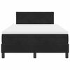 vidaXL Легло с пружинирана основа с матрак Черно 120 x 190 cm Кадифе