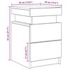 vidaXL Нощни шкафчета с LED 2 бр, 35x39x55 см, инженерно дърво