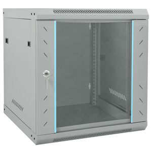 vidaXL Мрежов кабинет със съхранение Сив 53 x 60 x 60 см Стомана