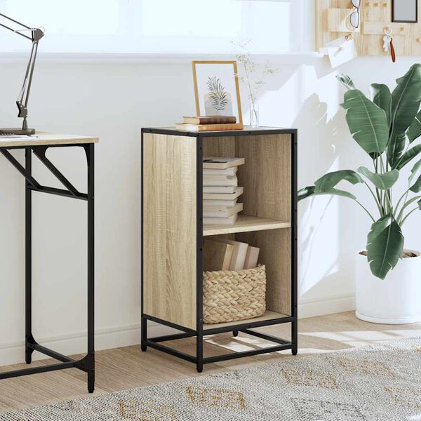 vidaXL Шкаф за книги Дъб Сонома 40x35x76 cm Инженерна дървесина